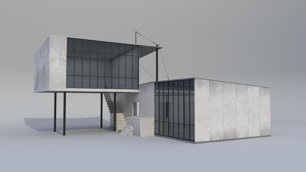 Das Bambos-Haus Typ 1 von Marcel Breuer 1927 als 3D-Modell