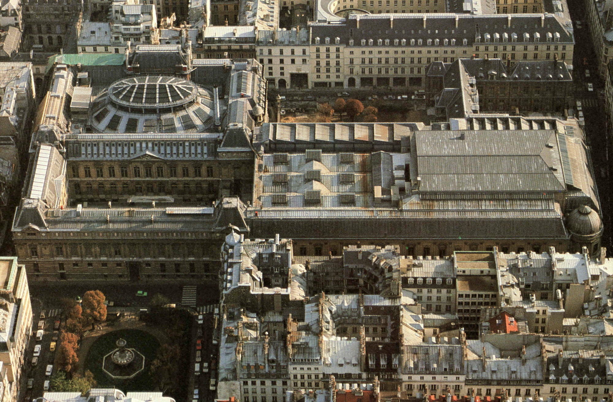 Luftaufnahme der Bibliothèque Nationale de France Richelieu