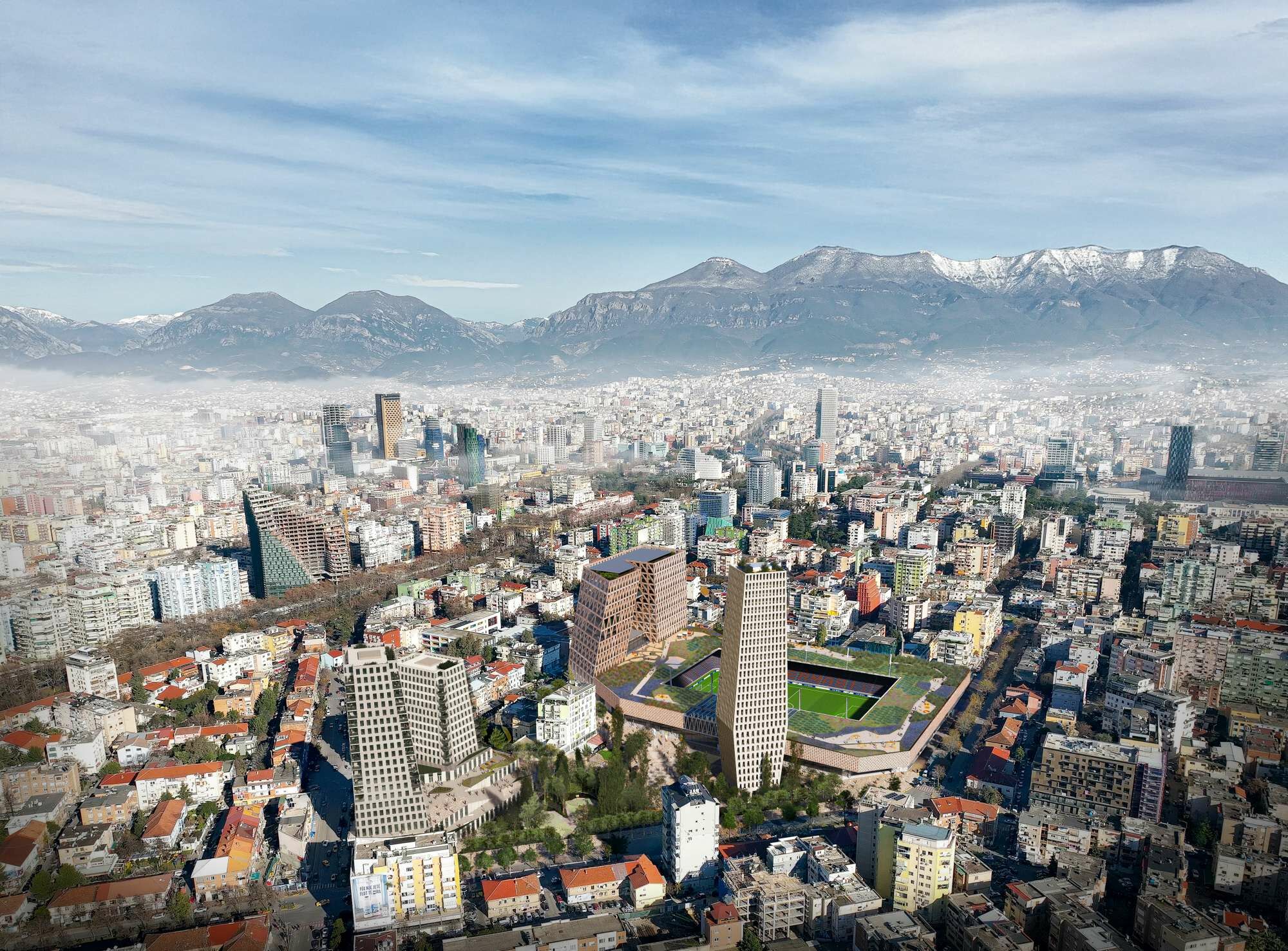 Pläne für Stadion-Komplex in Tirana von OMA