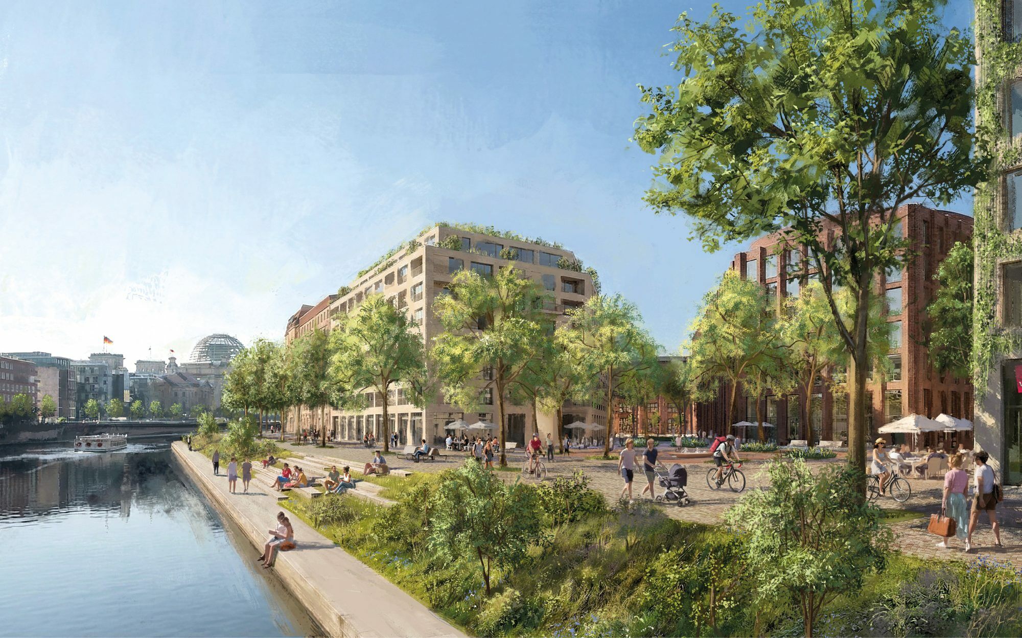1. Preis: Studio Wessendorf mit Franz Reschke Landschaftsarchitektur (beide Berlin); Visualisierung